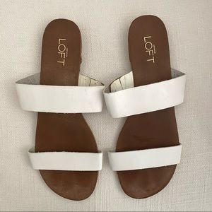 LOFT white Slide Sandals
